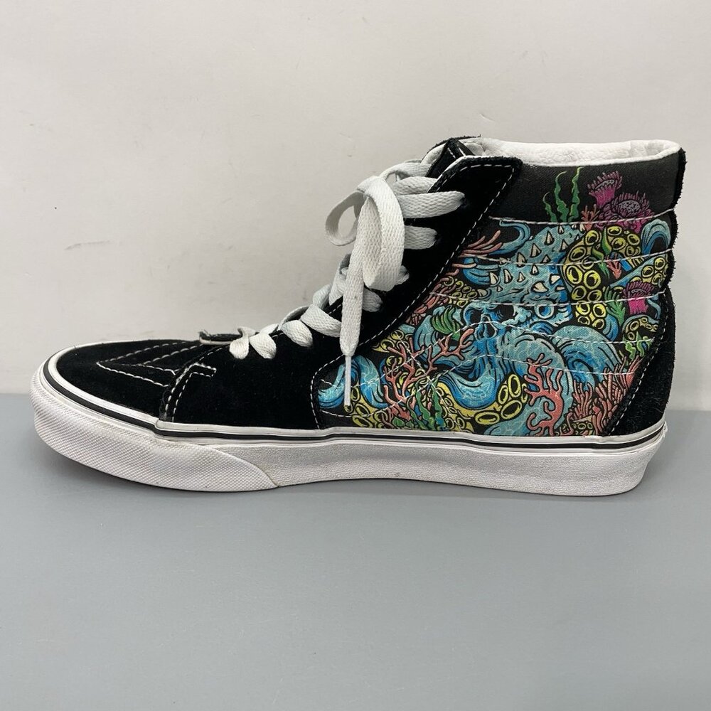 Vans Sk8-Hi Underwater Sneakers Shoes Reef Octopus Ocean Black Mens 8 Womens 9.5 - Picture 12 of 14